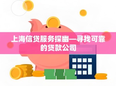 上海信贷服务探幽—寻找可靠的贷款公司